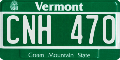 VT license plate CNH470