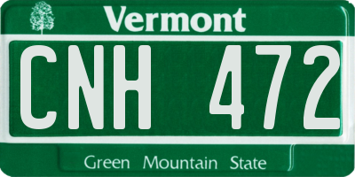 VT license plate CNH472