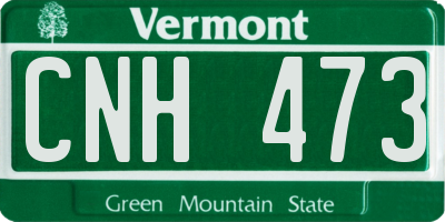 VT license plate CNH473