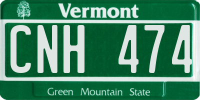 VT license plate CNH474