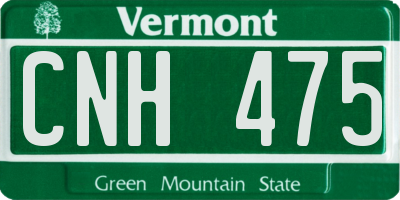 VT license plate CNH475