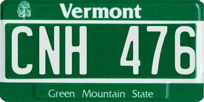 VT license plate CNH476