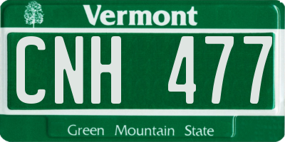 VT license plate CNH477
