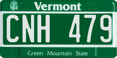 VT license plate CNH479