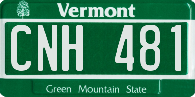 VT license plate CNH481