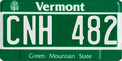 VT license plate CNH482