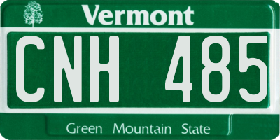 VT license plate CNH485