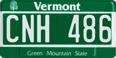 VT license plate CNH486