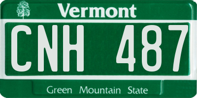 VT license plate CNH487