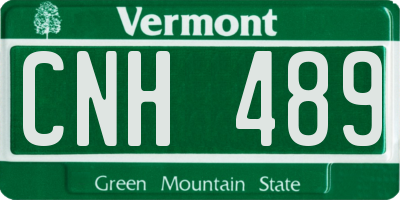 VT license plate CNH489