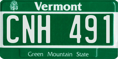 VT license plate CNH491