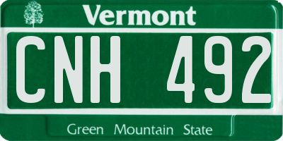 VT license plate CNH492