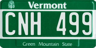 VT license plate CNH499