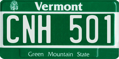 VT license plate CNH501