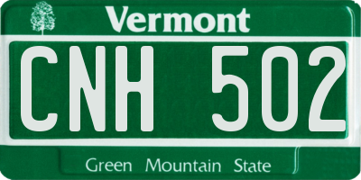 VT license plate CNH502