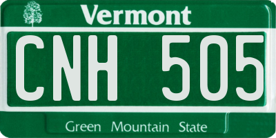 VT license plate CNH505