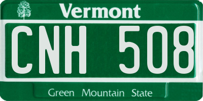 VT license plate CNH508