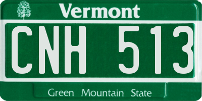 VT license plate CNH513