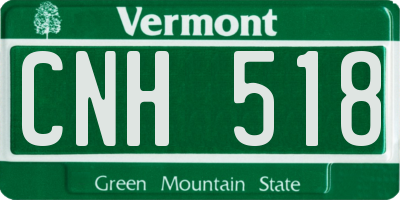 VT license plate CNH518