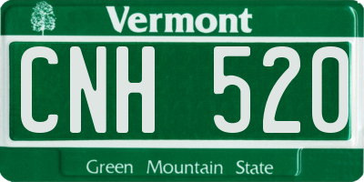 VT license plate CNH520