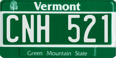 VT license plate CNH521
