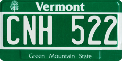 VT license plate CNH522