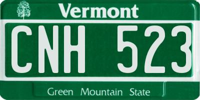 VT license plate CNH523