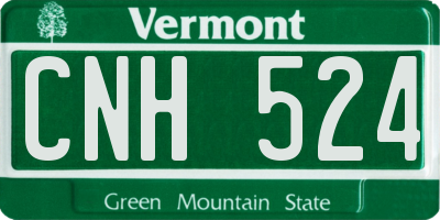 VT license plate CNH524