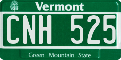 VT license plate CNH525