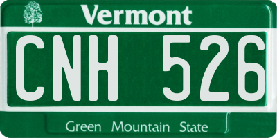 VT license plate CNH526