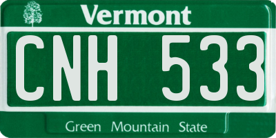 VT license plate CNH533