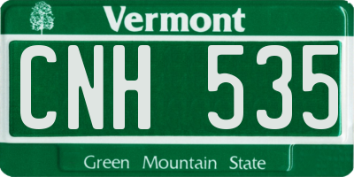 VT license plate CNH535