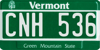 VT license plate CNH536