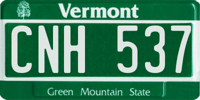 VT license plate CNH537