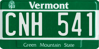 VT license plate CNH541