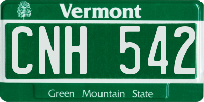 VT license plate CNH542