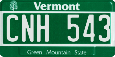 VT license plate CNH543