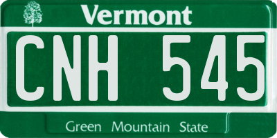 VT license plate CNH545