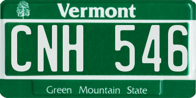 VT license plate CNH546