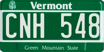 VT license plate CNH548
