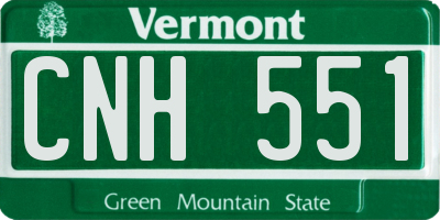 VT license plate CNH551
