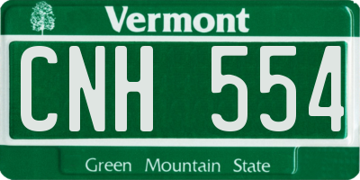 VT license plate CNH554