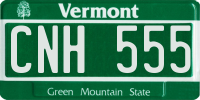 VT license plate CNH555