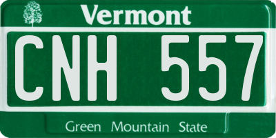 VT license plate CNH557