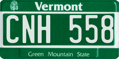 VT license plate CNH558