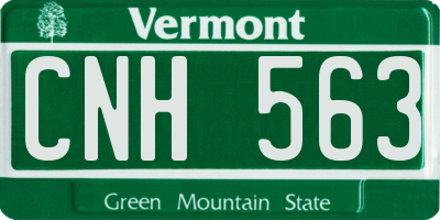 VT license plate CNH563
