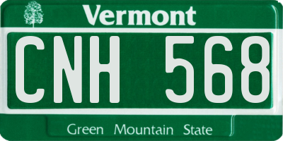 VT license plate CNH568