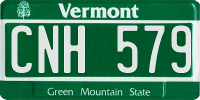 VT license plate CNH579
