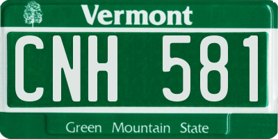 VT license plate CNH581