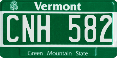 VT license plate CNH582